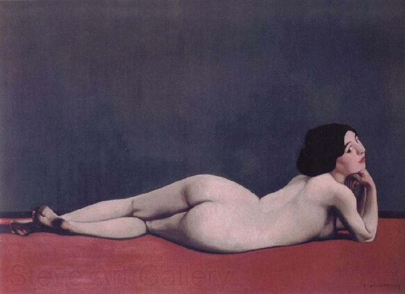 Felix Vallotton Reclining Nude on a Red Carpet Spain oil painting art